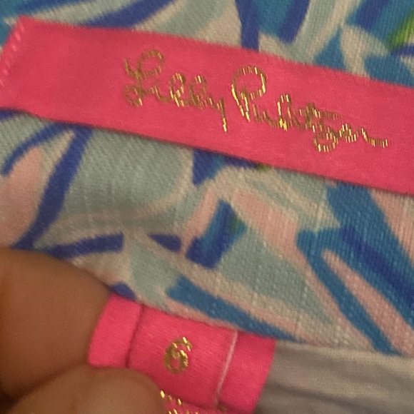 Lilly Pulitzer Scalloped Pink and Green Resort Mini Skirt - Picture 4 of 5